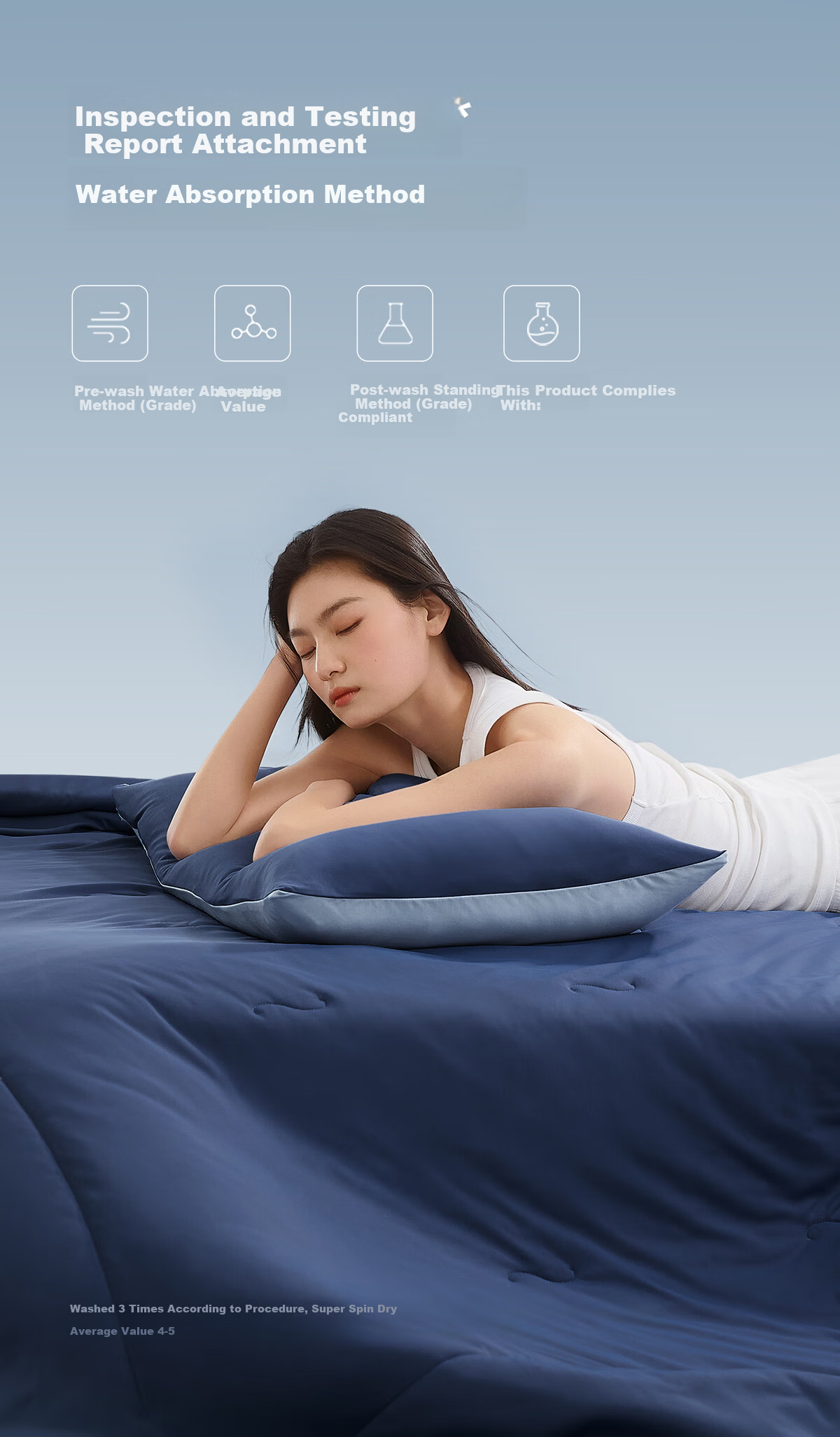 LUOLAI Home Textiles, Moisture-Wicking Tencel Cooling Ice Silk Quilt, Class A Antibacterial Summer Cool Quilt, Machine Washable Air Conditioning Blanket, 200*230 13