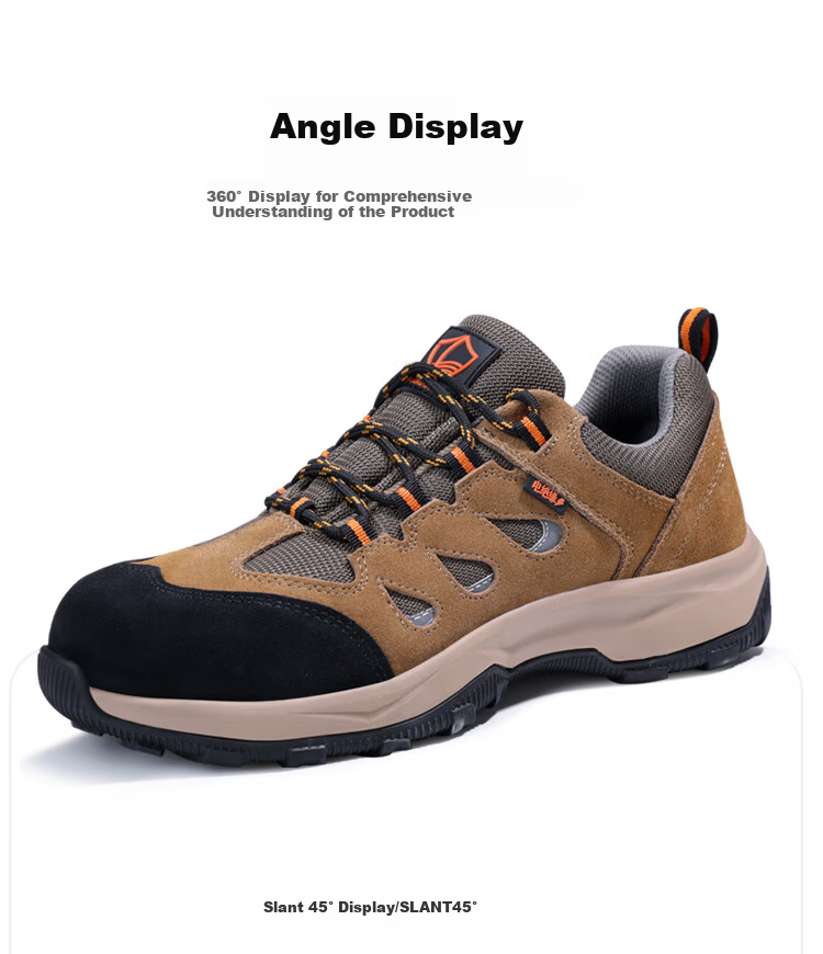 BlueOwl Shield Men's Summer Breathable Anti-Slip Electrician Insulated 10KV Anti-Smash Anti-Puncture Comfortable Work Shoes D206GY Size 39 19