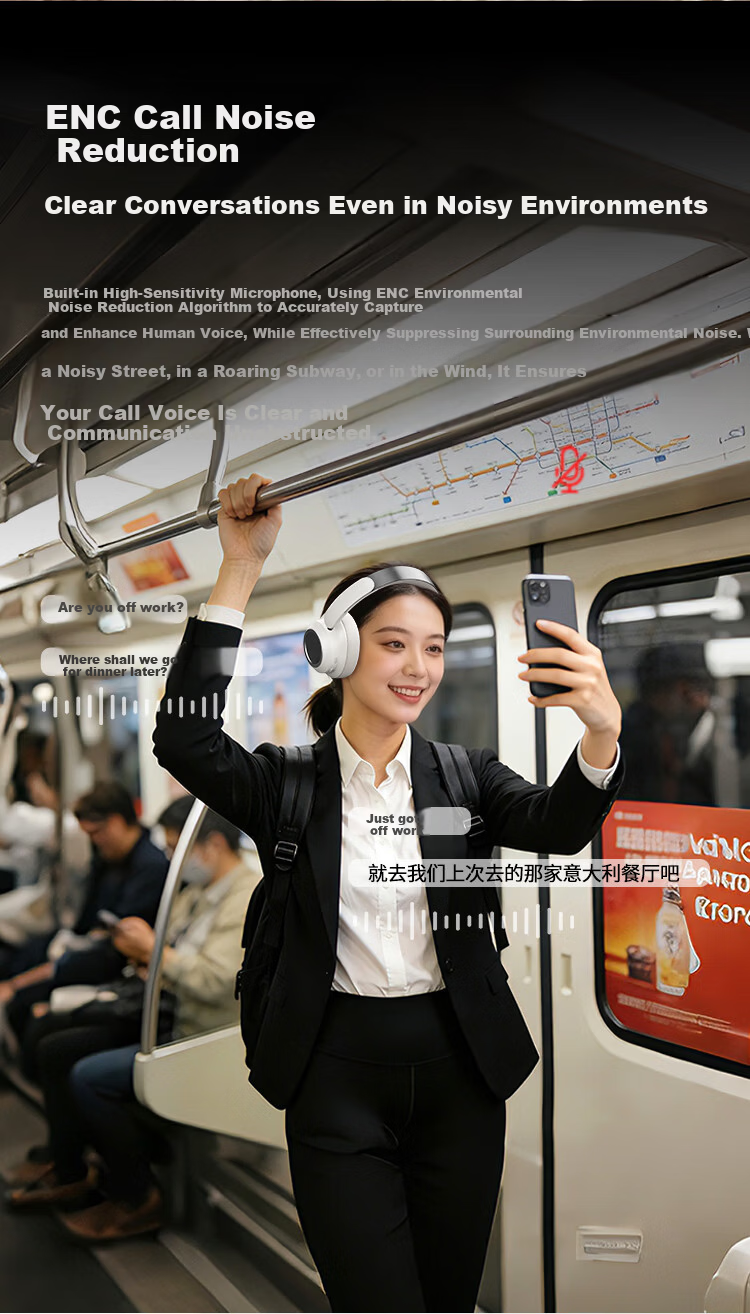 ENKOR EM9 Over-Ear Bluetooth Headphones Active Noise Cancelling 2026 Latest Wireless Music Wired Computer Gaming Deep Abyss Mirror RGB Lighting Ultra-Long Battery Life 6