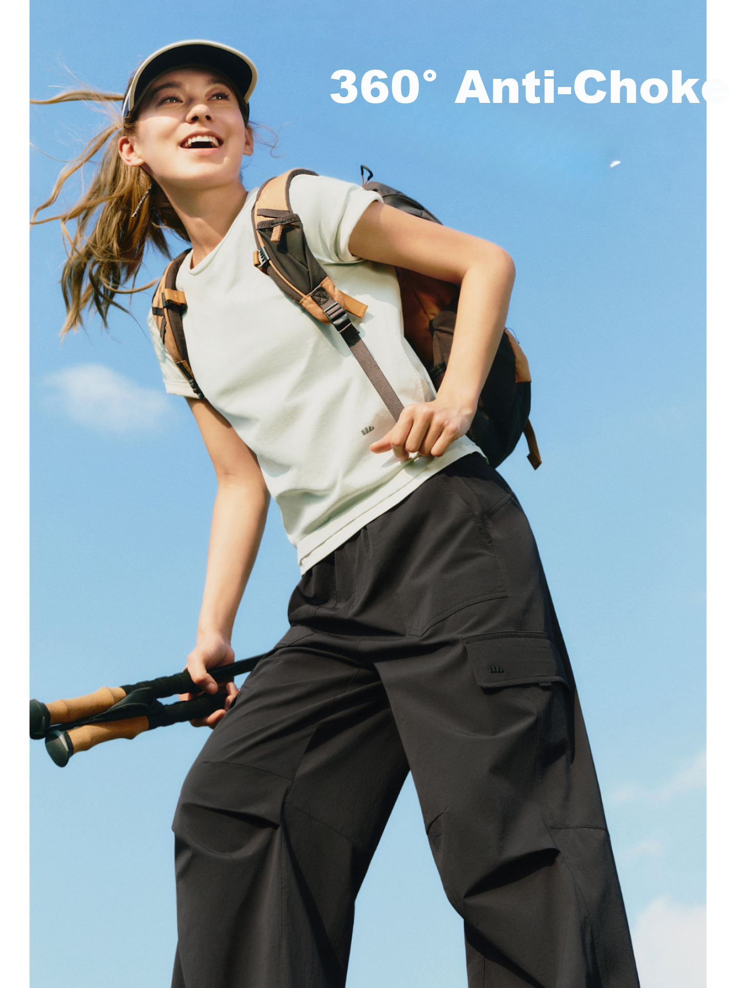 Beneunder Workwear Paratrooper Pants Hiking Casual Loose Wide-Leg Sun Protection Pants for Women WR247 2