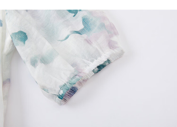 Demana [Refreshing Lyocell] Summer Romantic Print Irregular Patchwork Flared Slim Fit Dress for Women High-End Feel 14