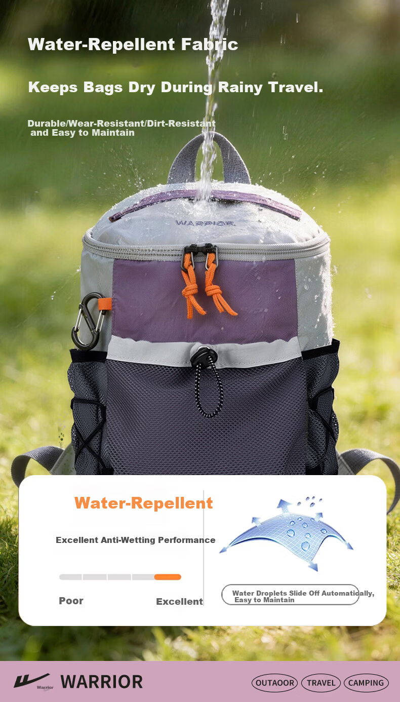 Warrior Outdoor Large Capacity Lightweight Stylish Water-Resistant Casual Hiking Backpack Travel Bag for Men and Women School Bag 5