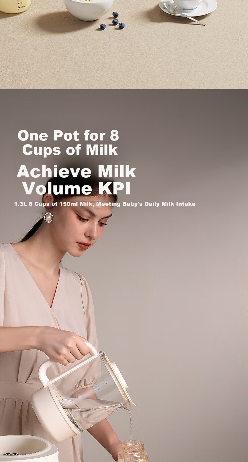 Xinbei Glass Milk Warmer with Coated Base Model 8253 9