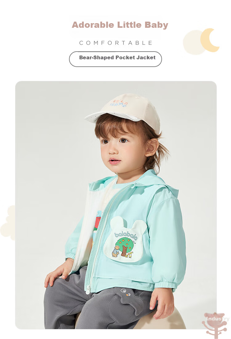 Balabala Kids Boys Jacket 2025 New Spring Fashion Fresh Style [Mall Same Model] 200125105103 1