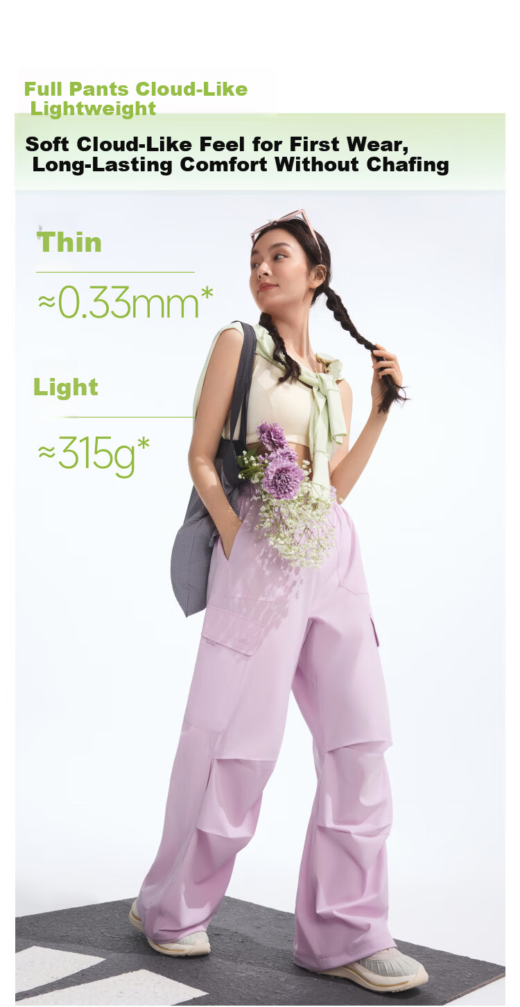 Beneunder Casual Sports Women's Water-Repellent Sun Protection Parachute Pants Outdoor WR247 Nordic Gray L 10