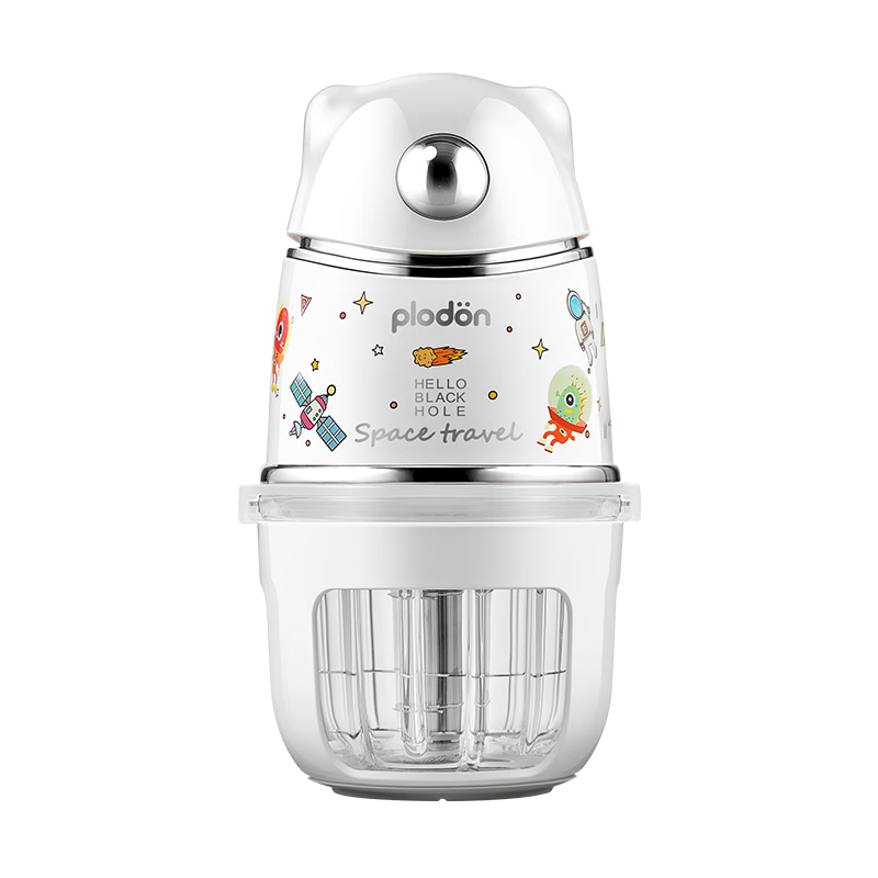 PLODON Baby Food Processor Infant Blender Puree Maker Food Preparation Tool [Single Speed] Ten Blades - Dual Cup Dual Blade
