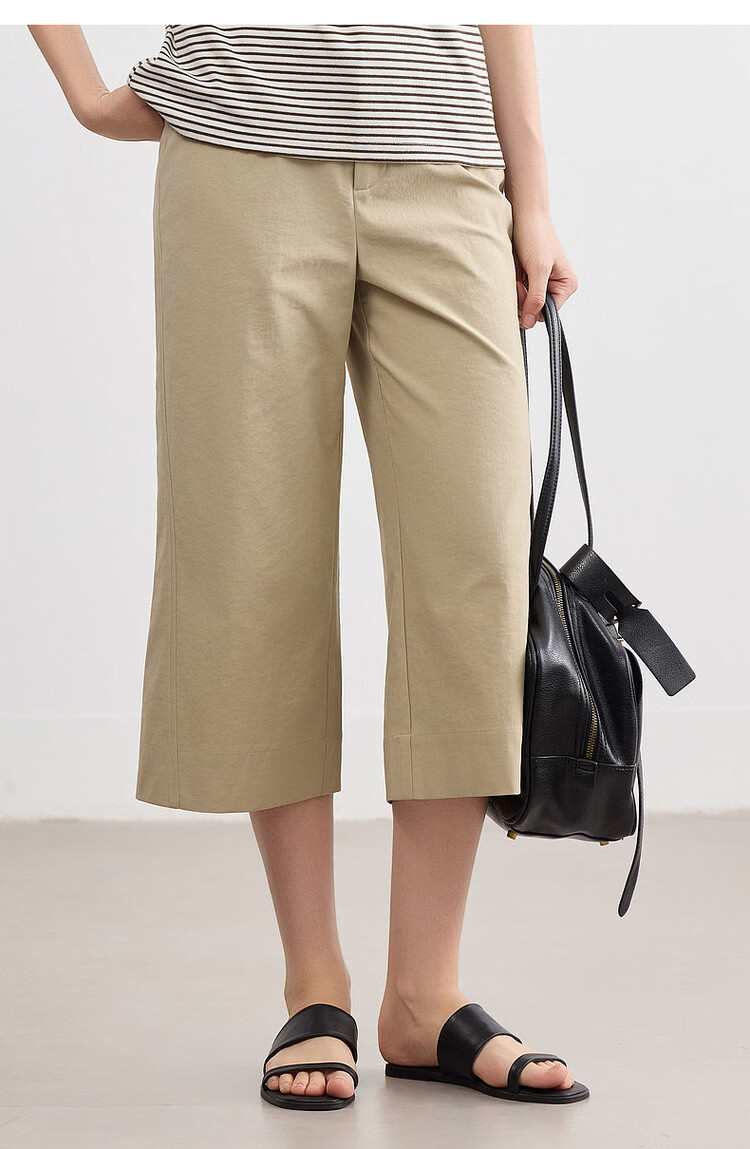Demana [Walking Comfort] Summer Minimalist Commuter Seven-Point Straight-Leg Loose Slim Petite Women's Casual Pants 15