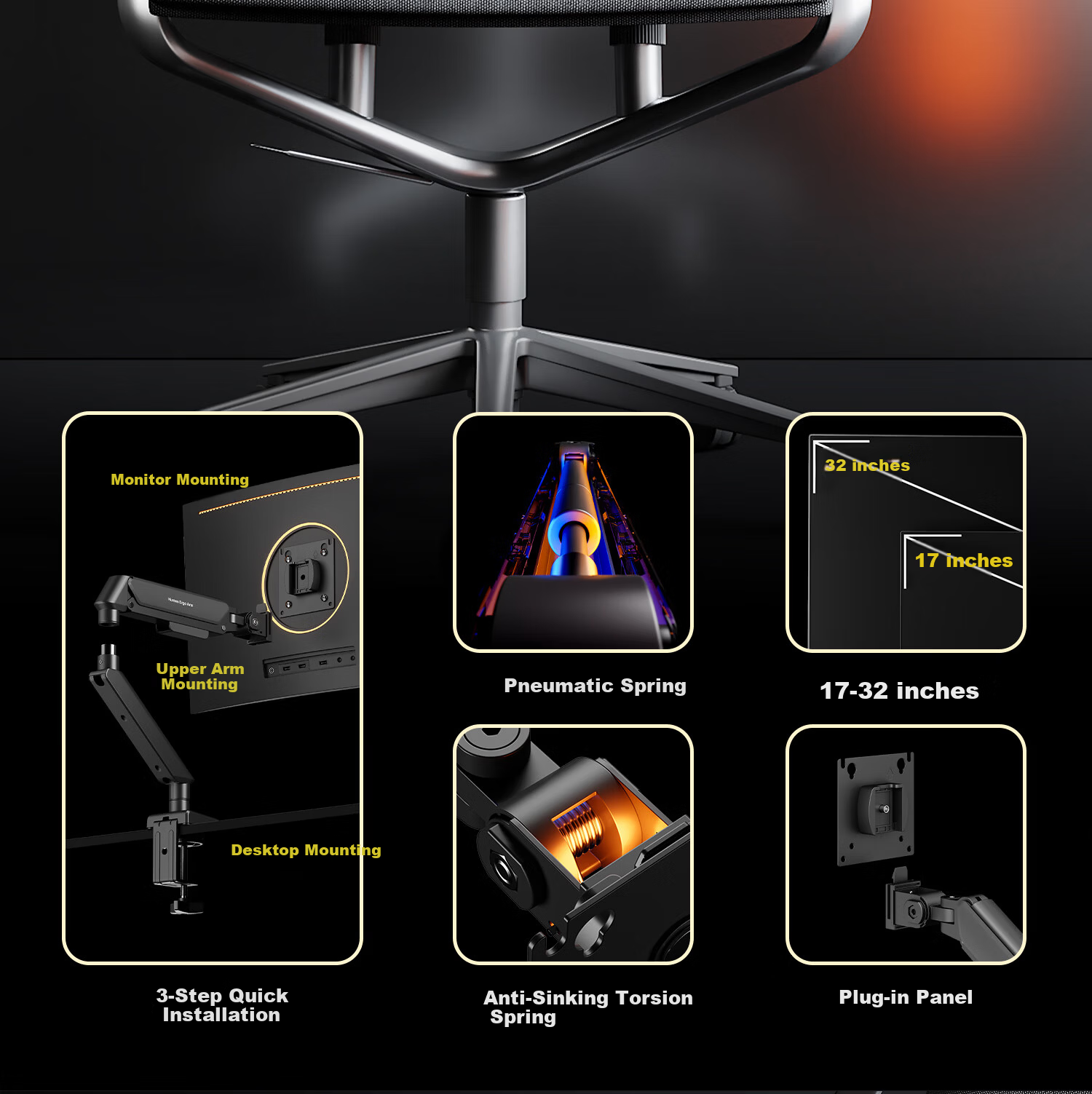 KALOC Monitor Arm Mechanical Arm Monitor Stand Arm Screen Mount Desk Clamp Computer Stand Gaming Monitor Riser 2