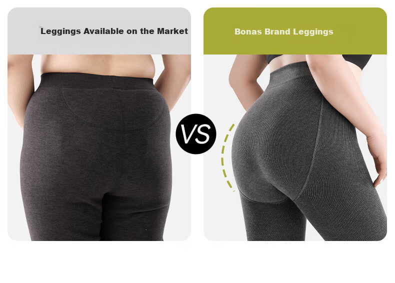 Bonas Plus Size Thickened Fleece-Lined Tights Autumn Winter Slimming Warm Leggings for Women 13