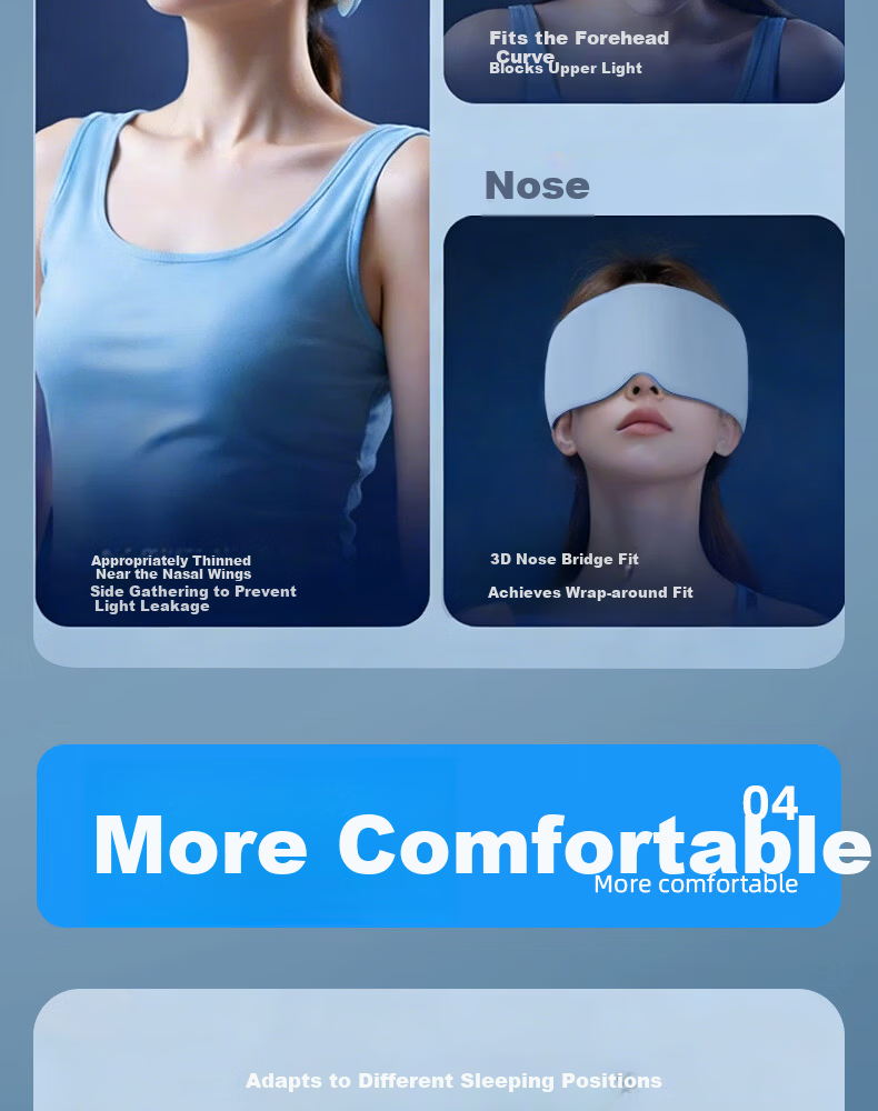 Unokang Gravity Sleep Eye Mask Deep Sleep Pressure Technology Sleep Aid Light Blocking Micro-Pressure Relieves Eye Fatigue for Men and Women 15