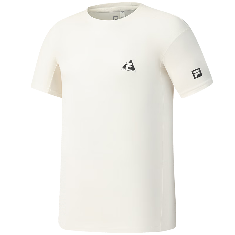 FILA Official Men's Knitted Short Sleeve Shirt 2026 Summer New Outdoor Sports Simple Basic Versatile T-Shirt