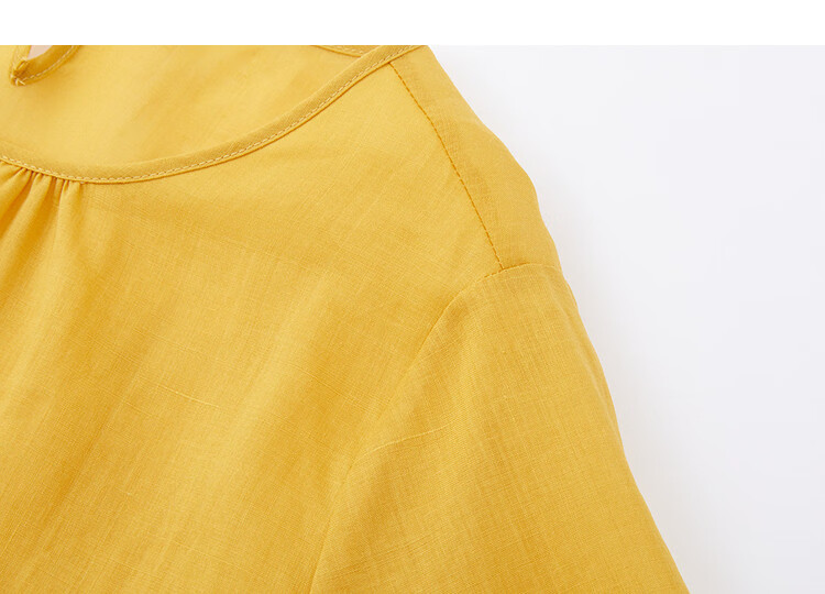 Demana [Ramie Lyocell Blend] Summer Round Neck Hollow Out Small Lace Loose Slimming Concealing Shirt for Women Premium Feel 16