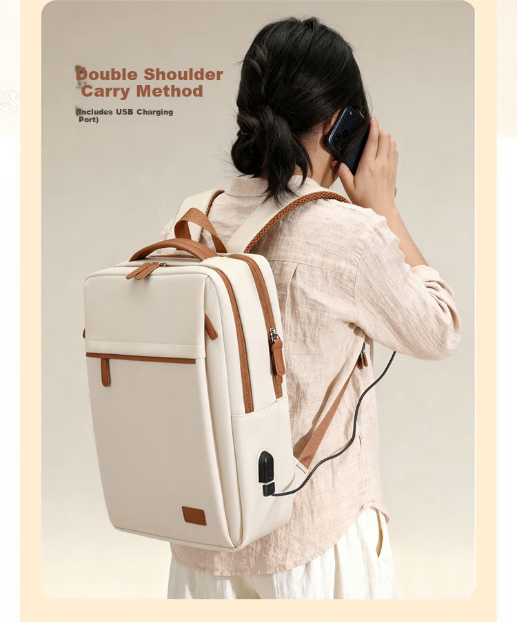 Biyoumei Large Capacity Casual Business Commuter Laptop Backpack for Women 7