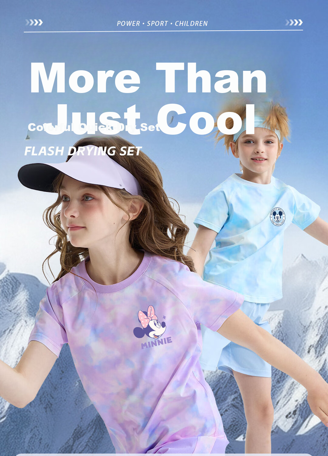 Disney Kids Sports Set 2025 Summer New Breathable Girls Quick-Dry Short Sleeve T-Shirt Casual Versatile Boys Shorts 1