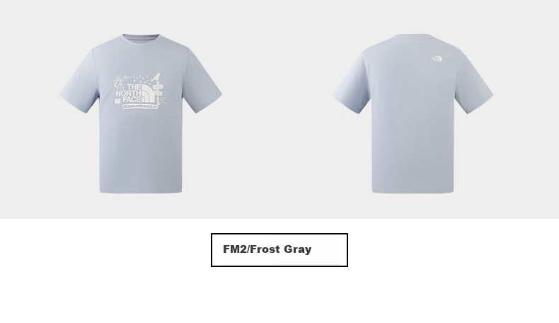 The North Face Unisex Printed Short Sleeve T-Shirt Outdoor Breathable Off-White QLI M 11