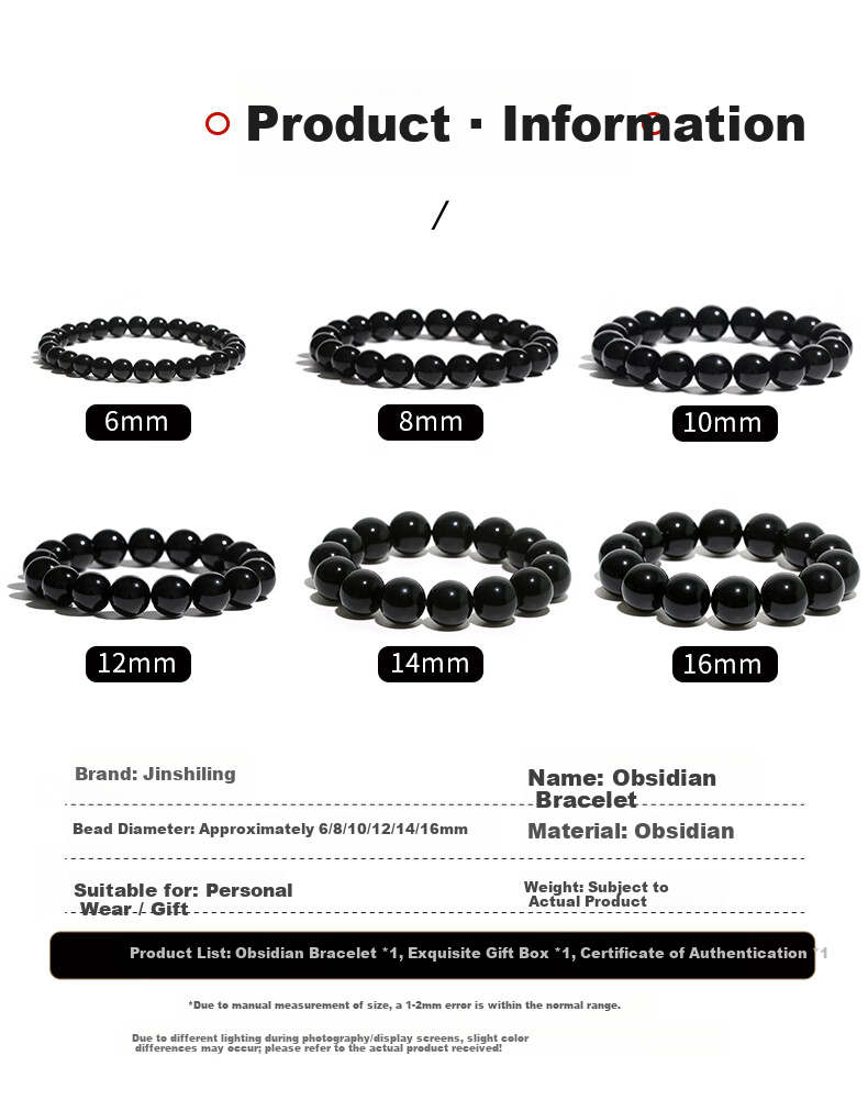 Jinshiling Collectible Natural Aquamarine Obsidian Bracelet Unisex Five Elements Crystal Bracelet Qixi Valentine's Day Gift 7