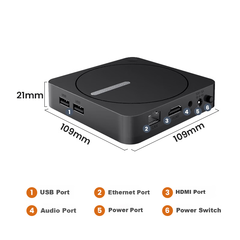 GUANYEE Wireless HDMI Screen Mirroring Transmitter for Mobile Phone, Computer, Tablet - One-Key Wall Penetration, 4K Projection for TV, LED Large Screen Projector, Enterprise Grade 10
