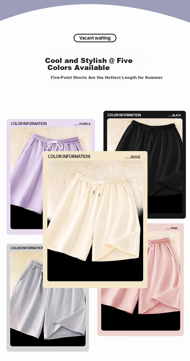 Jeanswest Women's Shorts, Summer 2025, 100% Pure Cotton, Breathable, High-Waisted, Knee-Length Shorts, Sporty, Slimming, Campus Style, Fashionable Casual Pants 4