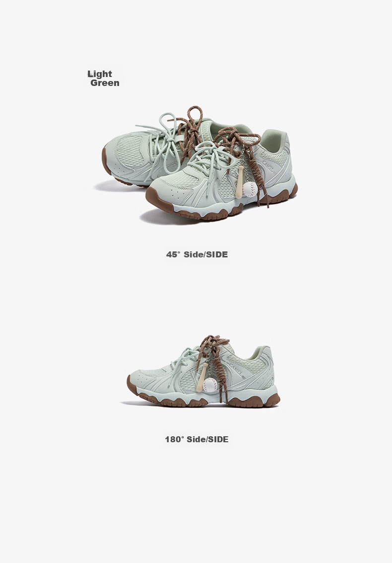 CAMEL Li Keyi Same Style Lightweight Cloud Training Shoes Women Thick Sole Casual Shoes L26S076027 Blue Size 35 26