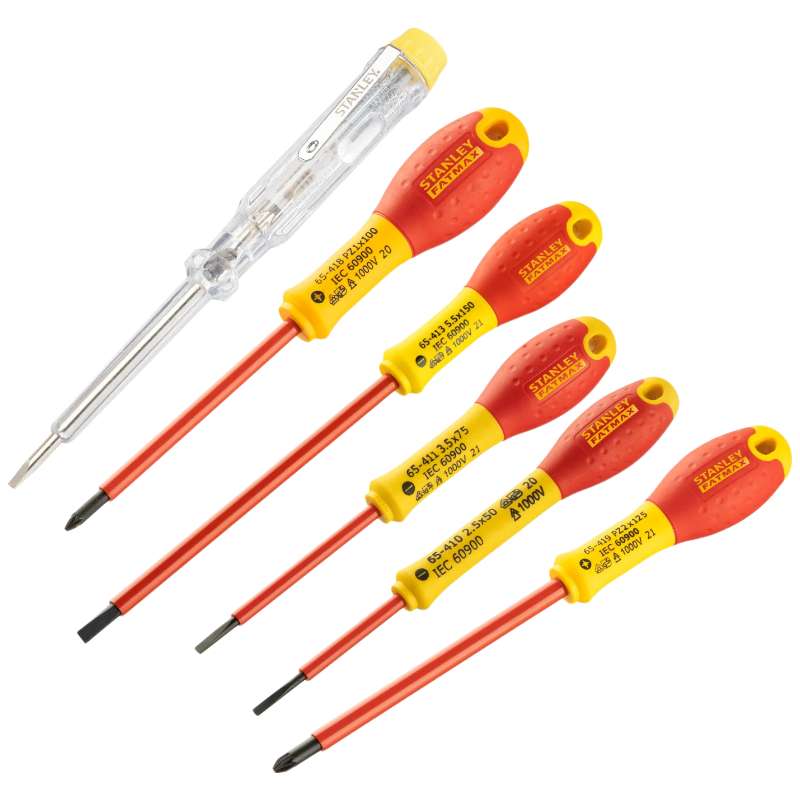 STANLEY 1000V 6-Piece Dual-Color Handle Insulated Screwdriver Set 65-443-14