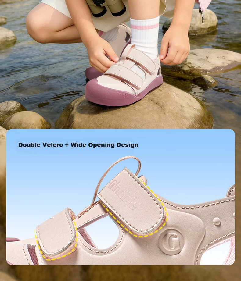 Ginoble Children's Walking Shoes 2026 Summer Breathable Sandals for Boys and Girls Ages 1-5 GW1875 White Cloud 12