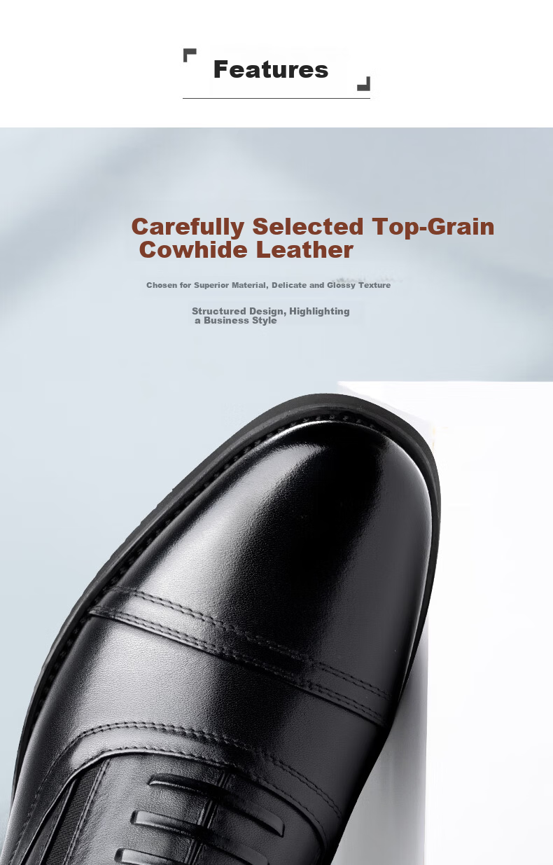 Laorentou Three-Joint Men's Genuine Leather Spring Autumn Security Business Formal Oxford Military Work Shoes TLA302 Black Size 38 4