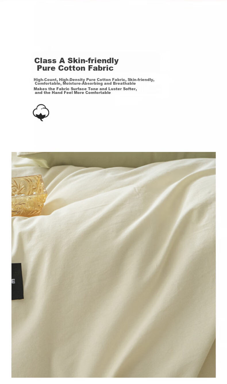 Miiow 100% Xinjiang Cotton Pure Cotton Duvet Cover Single Student Dormitory Bedding 180*220cm 5