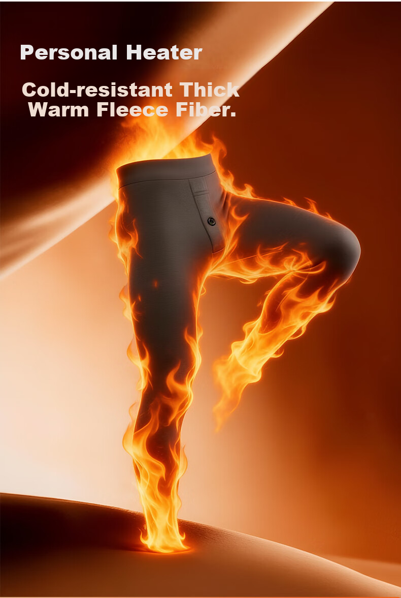 Modal 100% Wool Filled Thermal Pants Men's Winter Cold-Resistant Cotton Pants Waist Support Fleece Lined Thickened Trousers 4