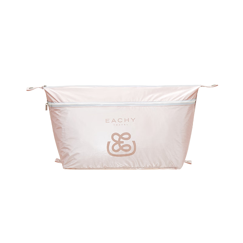 EACHY Travel Toiletry Bag, Portable Transparent Waterproof Large Capacity Dry-Wet Separation Cosmetic Organizer for Business Trips, Pink