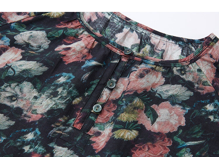 Demana Oxygen Pure Cotton Summer Vintage Oil Painting Print Lightweight Loose Slim Fit Petite T-Shirt for Women Premium Feel 9