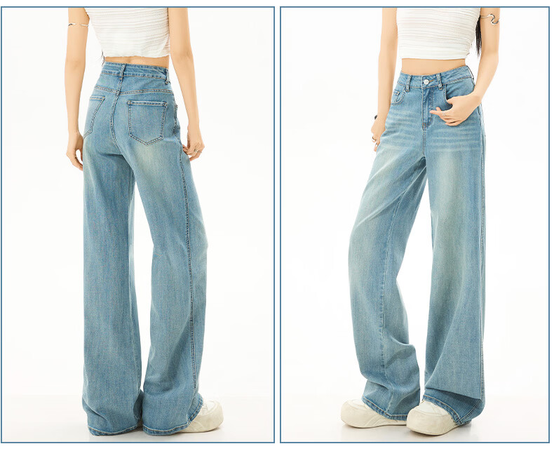 Xueqiman Narrow Straight Leg Jeans Women 2026 New High Waist Slim Tencel Denim Pants Female 15