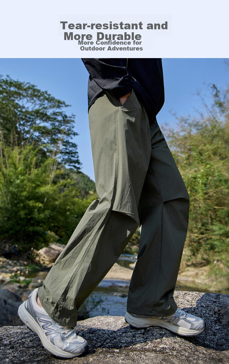 CAMEL Men's Straight Cargo Pants Outdoor Water-Repellent Casual Paratrooper Pants C16BR0L3047 Light Moss Green XL 7
