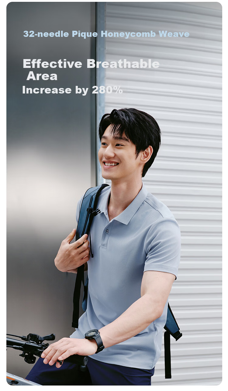 JD Original Summer Sports Short-Sleeve Men's T-Shirt Polo Shirt for Running, Fitness, Outdoor Quick-Dry Clothing Light Blue 3.0 3XL 9