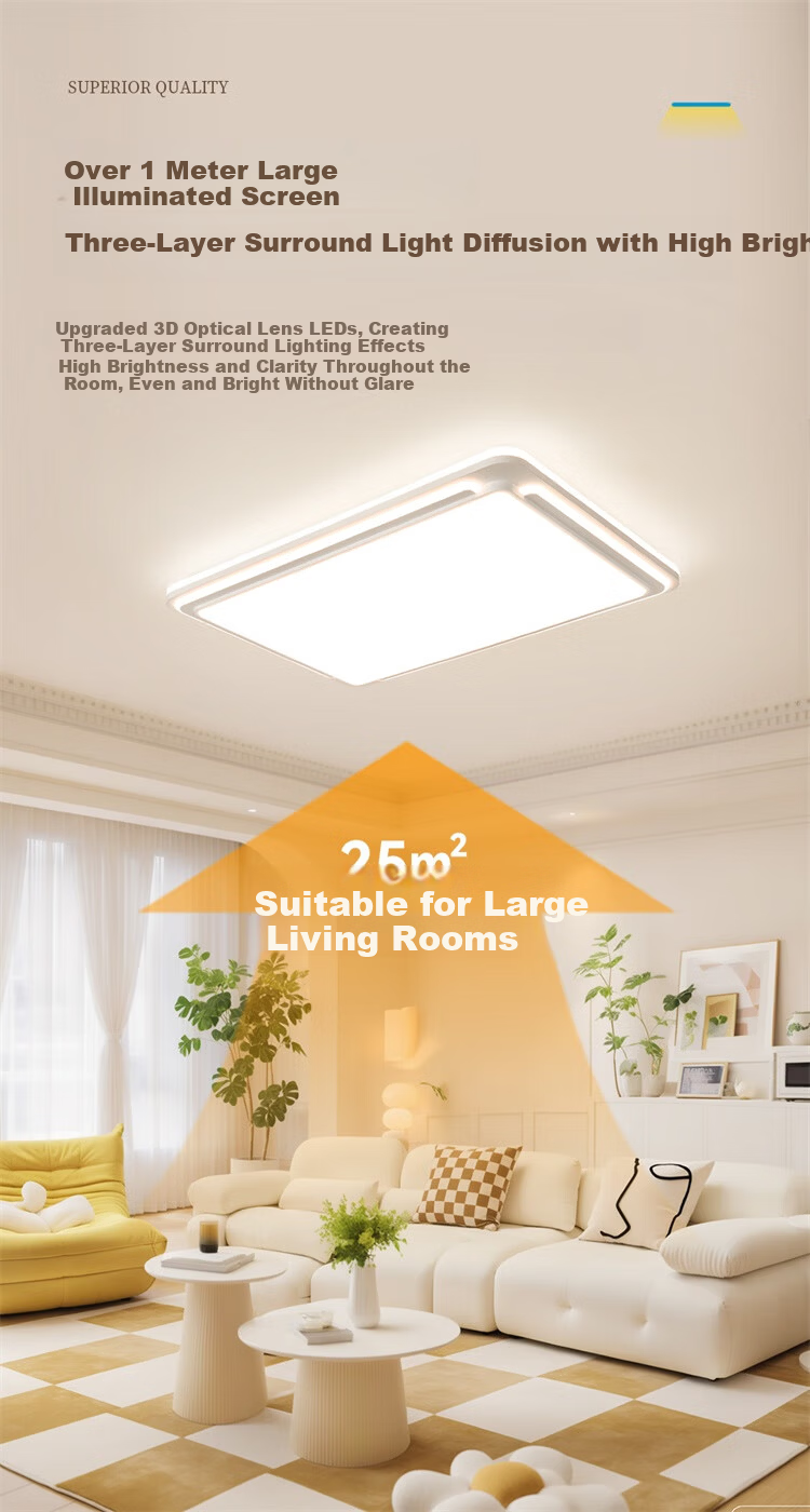 NVC Offline Voice Full-Spectrum Ceiling Light Living Room Main Light Eye Protection Bedroom Lamp with Installation Included 7