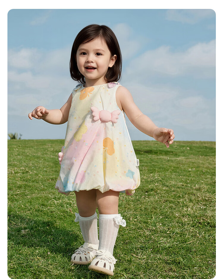 Balabala Kids Dress Baby Skirt 2026 Summer New Girls Toddler Flower Bud Dress Sweet Princess Cute 22