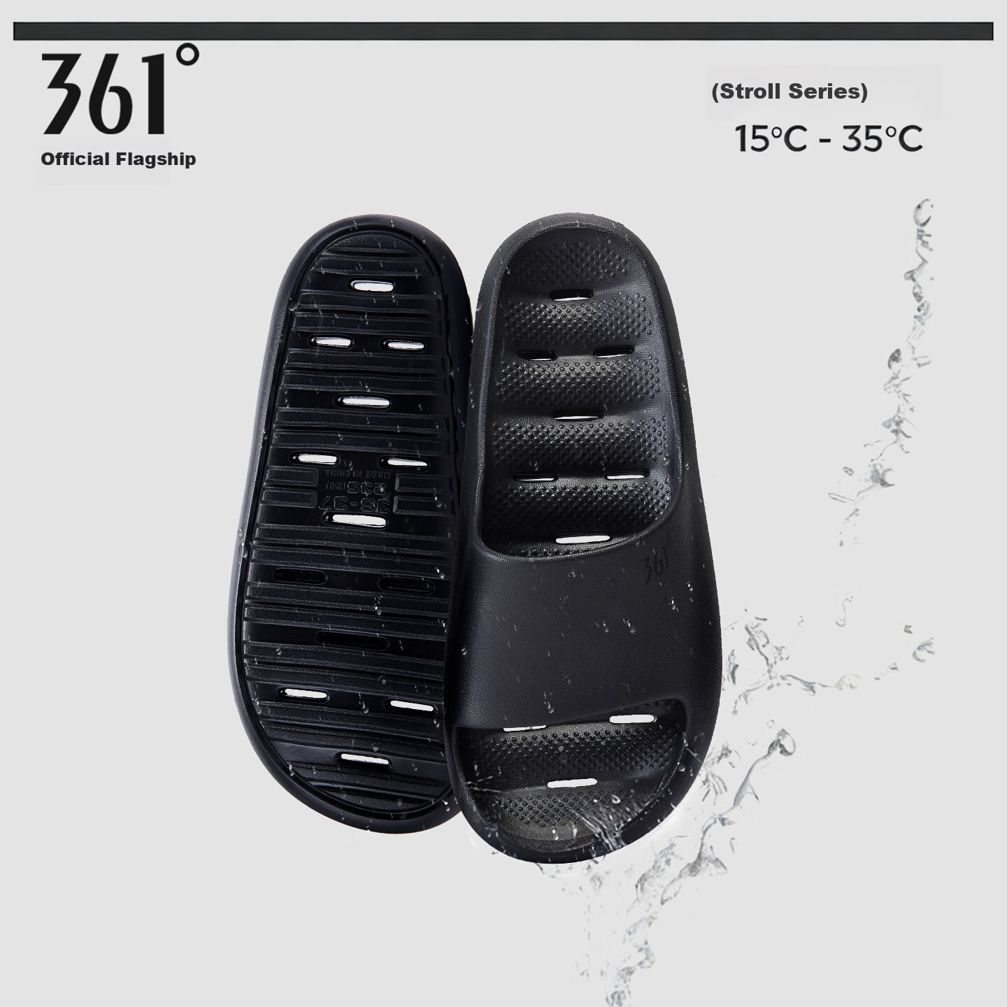 361° Feiyu SU Men's Bathroom Shower Non-Slip Water-Draining Indoor EVA Quick-Dry Soft Sole Slide Sandals