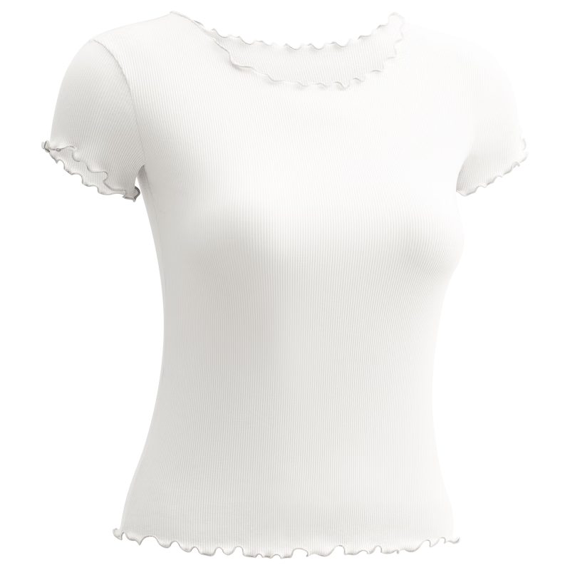 Jianyun Modal Cotton Base Shirt Women's Thin Short Sleeve T-Shirt White Basic Summer Top