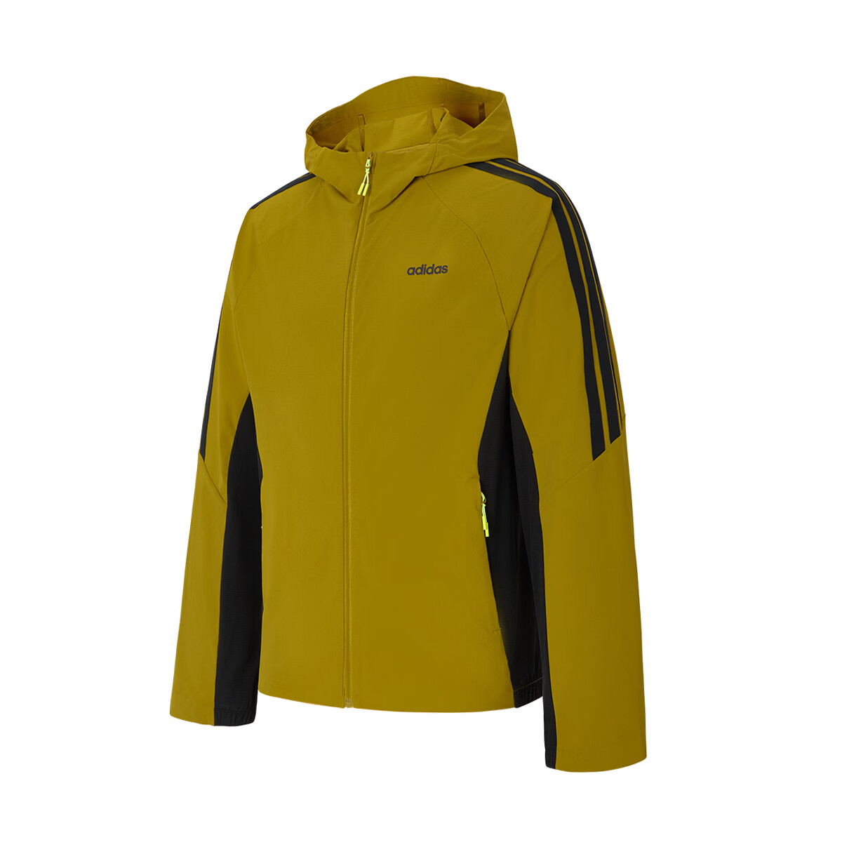 Adidas Outdoor Trendy Fashion Jacket for Men, Versatile Sports Hoodie KB8508 Olive Green L