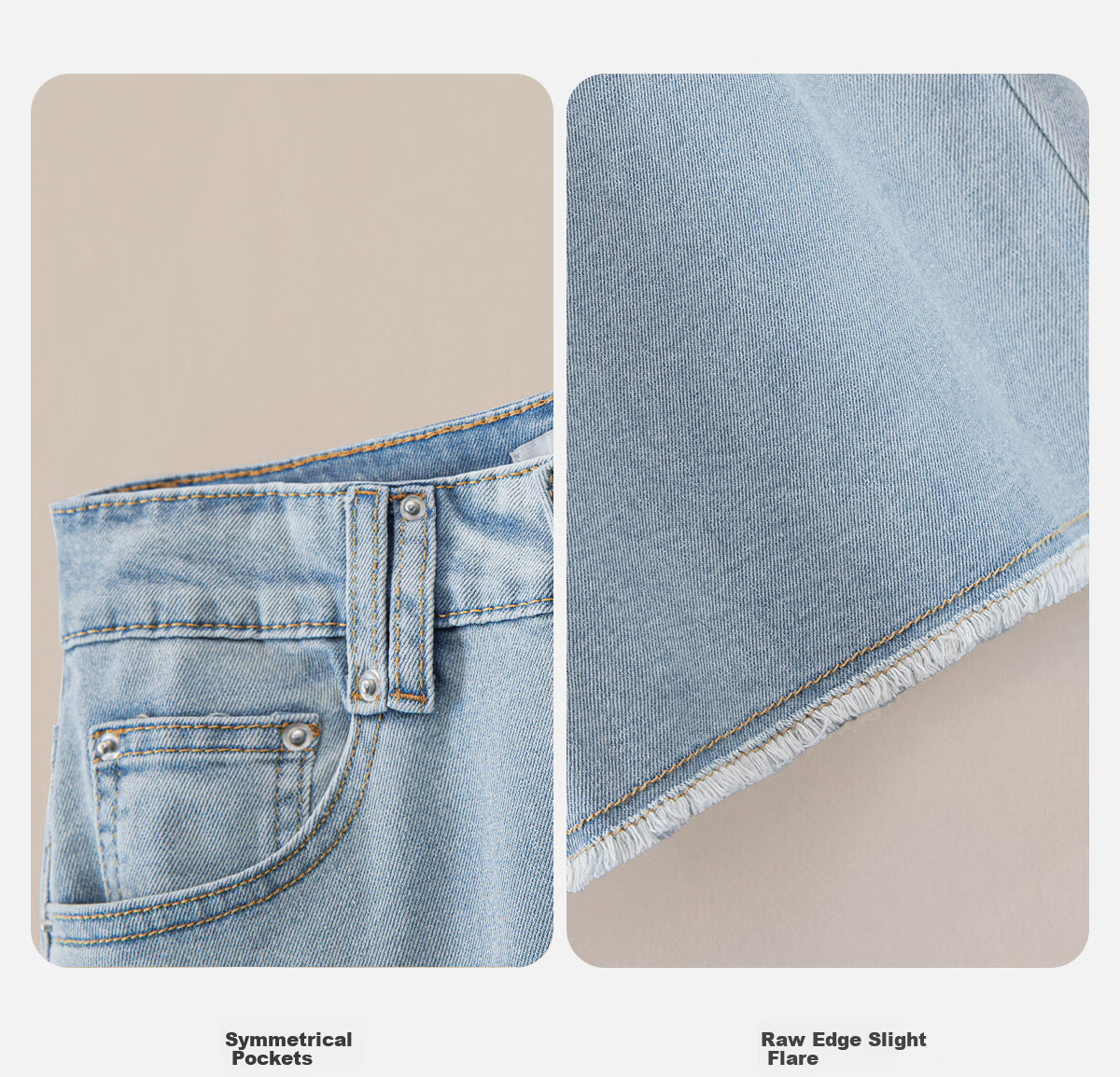 Cypress High-Waist Slim Washed Micro Flared Jeans for Women 2026 Spring New Fashion Slim Fit Denim Pants 4