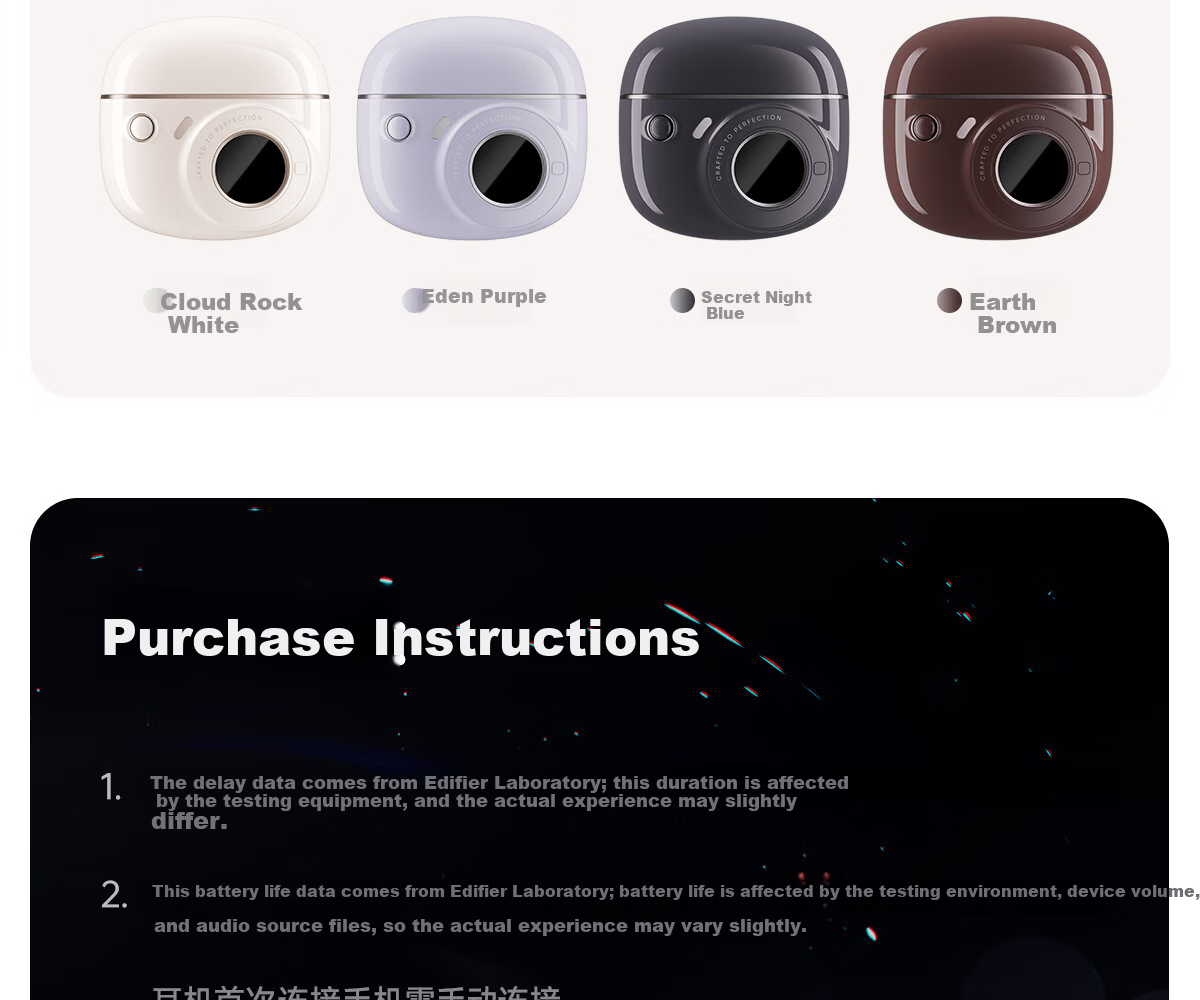 EDIFIER Clip-On Ear Clip Bluetooth Sports Earphones Fast Charging Long Battery Life Compatible with Apple Huawei Xiaomi OPPO Phones Festival Secret Night Blue 39