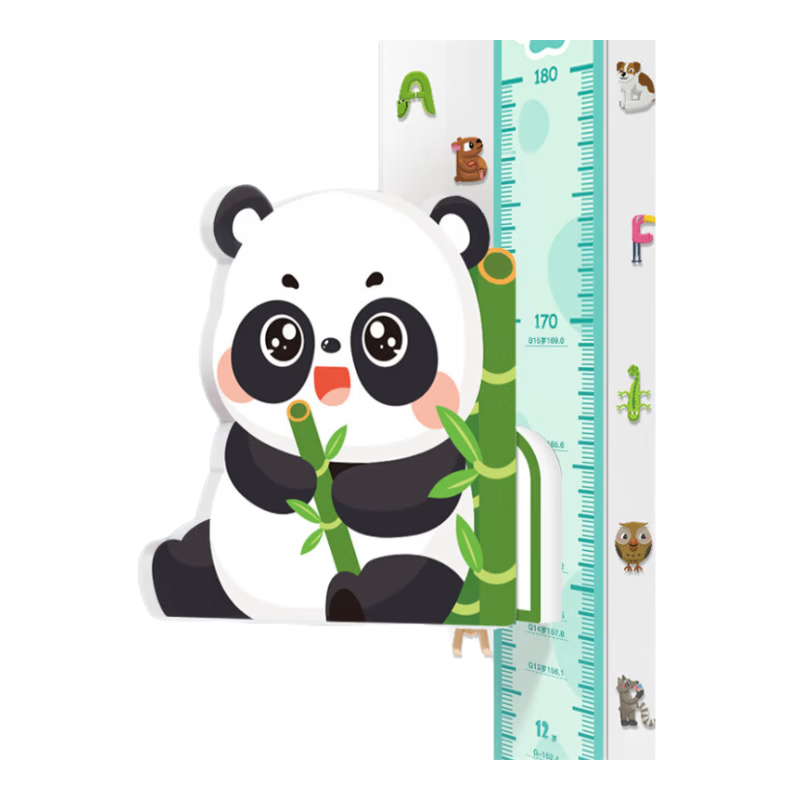 Modouyu Decorative Height Sticker, 3D Height Sticker, Self-Adhesive Removable Writable Ruler, Cartoon Wall Sticker for Measuring Height