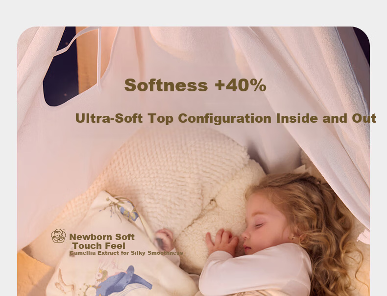 Babycare Baby Quilt Camellia Knitted Blanket Kindergarten Four Seasons Filled with Mulberry Silk 150*210CM 10