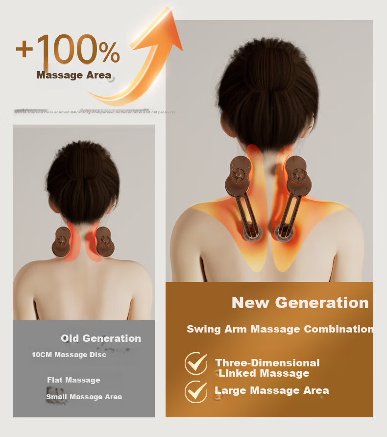 Ecomed German Cervical Massager Waist Back Neck Massager Shoulder Neck Waist Back Full Body Multifunctional Neck Shoulder Back Integrated Massage Pillow Gift for Parents and Boyfriend Girlfriend Birth 8