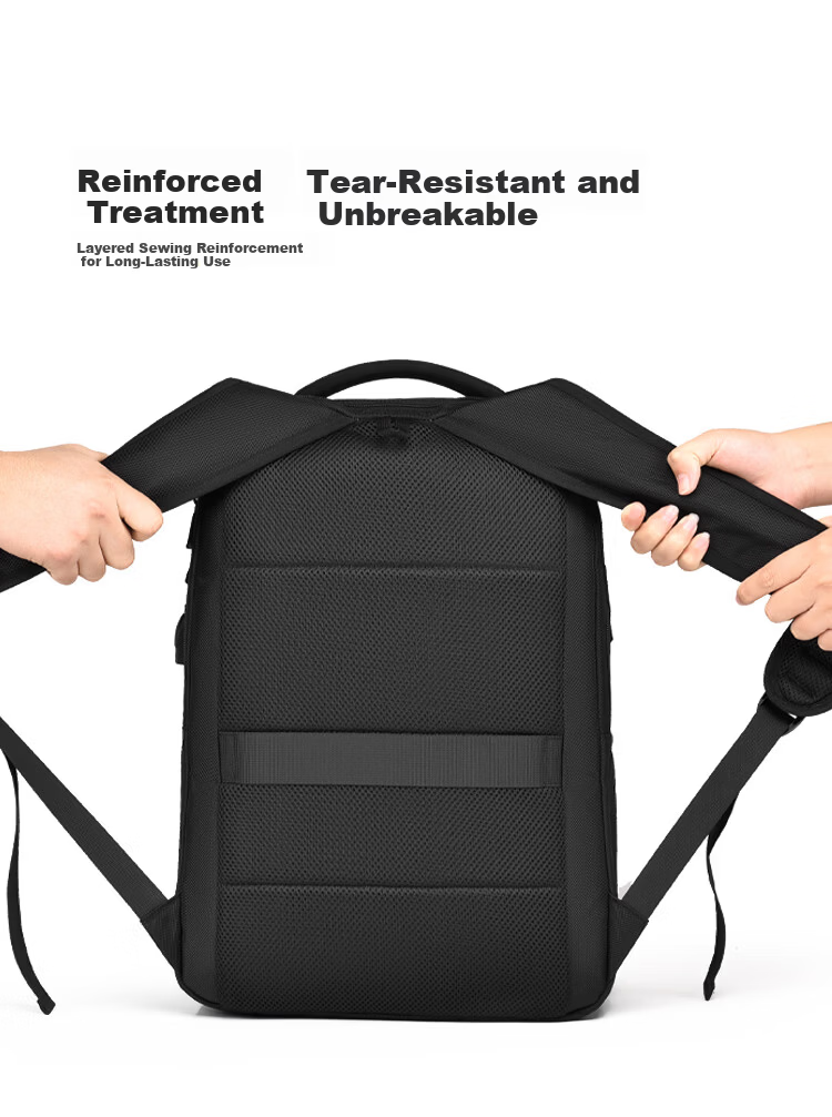 BRINCH Laptop Backpack Men's 17.3 Inch Shockproof Business Travel High Capacity Notebook Bag 11