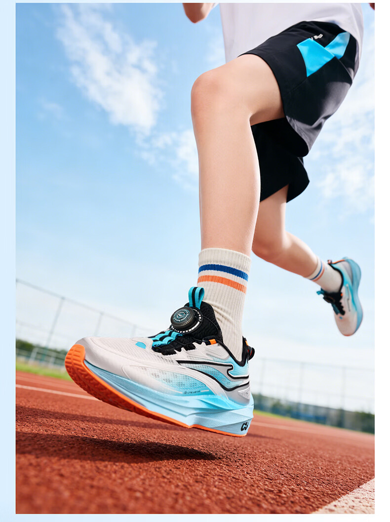 ERKE Kids Unisex Shock Absorption Sports Shoes Children's Lightweight Running Shoes Microcrystalline White/Sprout Green Size 35 11