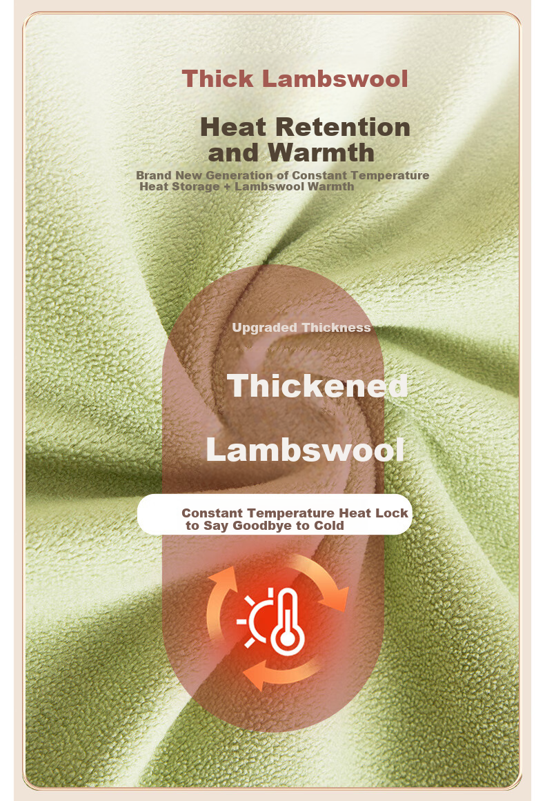 MiiOW Women's Thermal Pants [Warm Palace Knee Protection] Autumn Lamb Wool Fleece Thickened Cashmere Silk Cotton Leggings 2025 New Edition 4