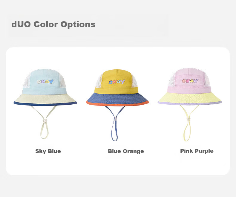 Niduoxiong Children's Sun Protection Hat, UV-Resistant Baby Sun Visor, Water-Repellent Summer Breathable Mesh Fisherman Hat for Boys And Girls 17
