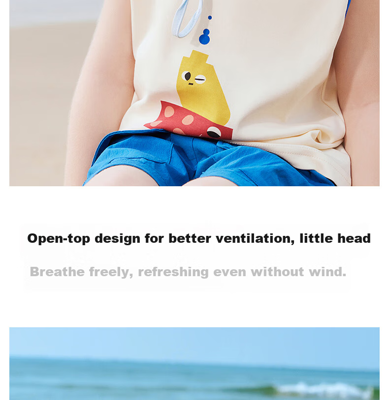 Betis Children's Shell Sun Protection Hat Unisex Kids Summer Beach Baby Outdoor UV Protection Open-Top Hat 19