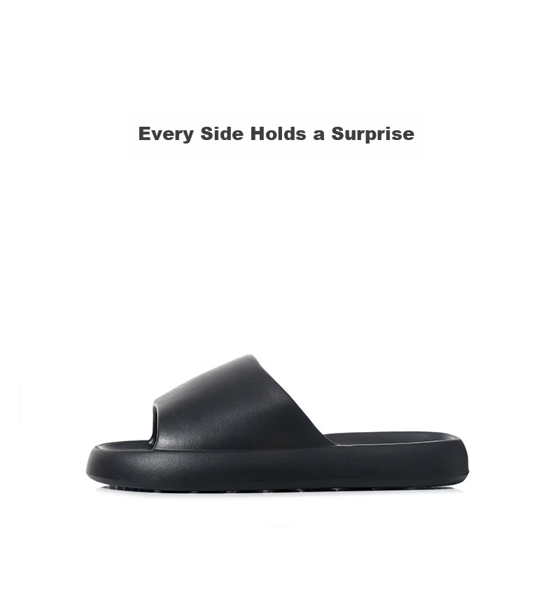 ABFE Bathroom Leak-Proof Slippers Men's Indoor Home Shower Non-Slip Quick-Dry Odor-Resistant Cool Slippers Women Black Size 42-43 11