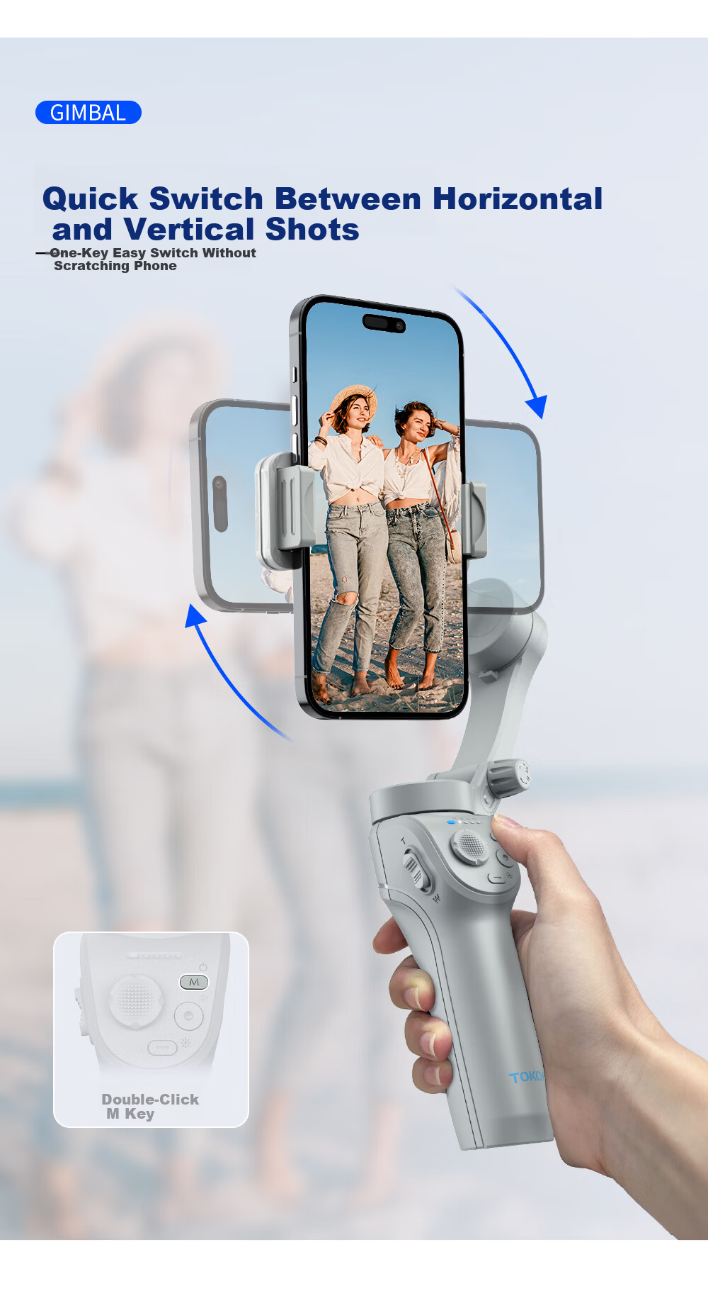 Tuoqi M01 Smartphone Gimbal Stabilizer Professional 3-Axis Anti-Shake All-Scenario Tracking Live Streaming Vlog Tool Smart Handheld Gimbal AI Tracking Eight Modes Standard Edition 11
